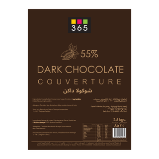 365 Dark Chocolate Couverture 55% Block - 2.5 Kg